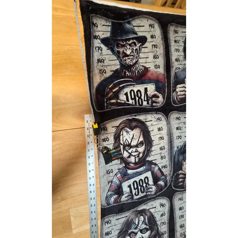 Horror Hallows Horror Movie Characters Fleece Throw Blanket Freddy Chucky